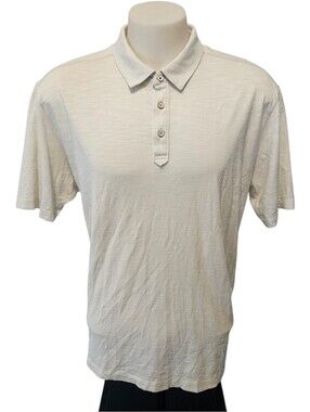 Tommy Bahama Shirt Polo Mens 100% Pima Cotton Short Sleeve Stretch  XXL Beige